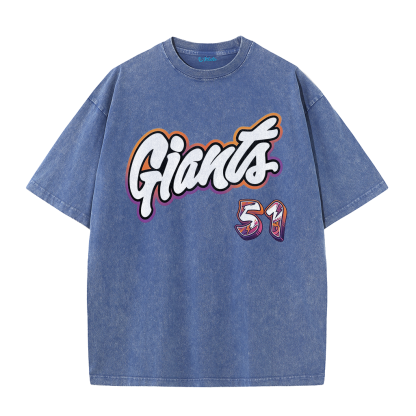 Giants Baseball 51 Tee – J.H. Lee Graphic Vintage Washed T-Shirt