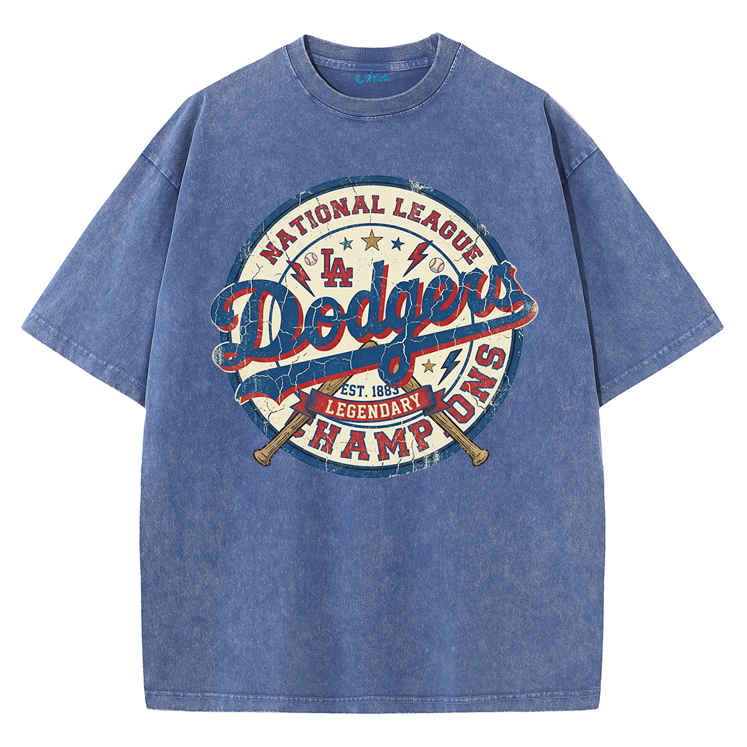 Classic Script Badge Graphic Vintage Washed T-Shirt