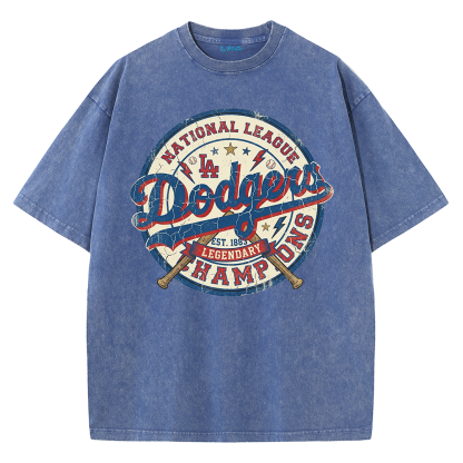 Classic Script Badge Graphic Vintage Washed T-Shirt