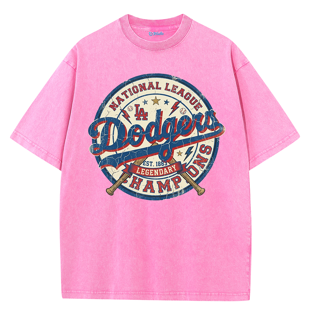 Classic Script Badge Graphic Vintage Washed T-Shirt