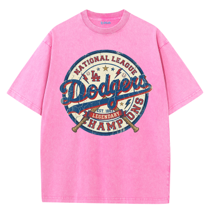 Classic Script Badge Graphic Vintage Washed T-Shirt