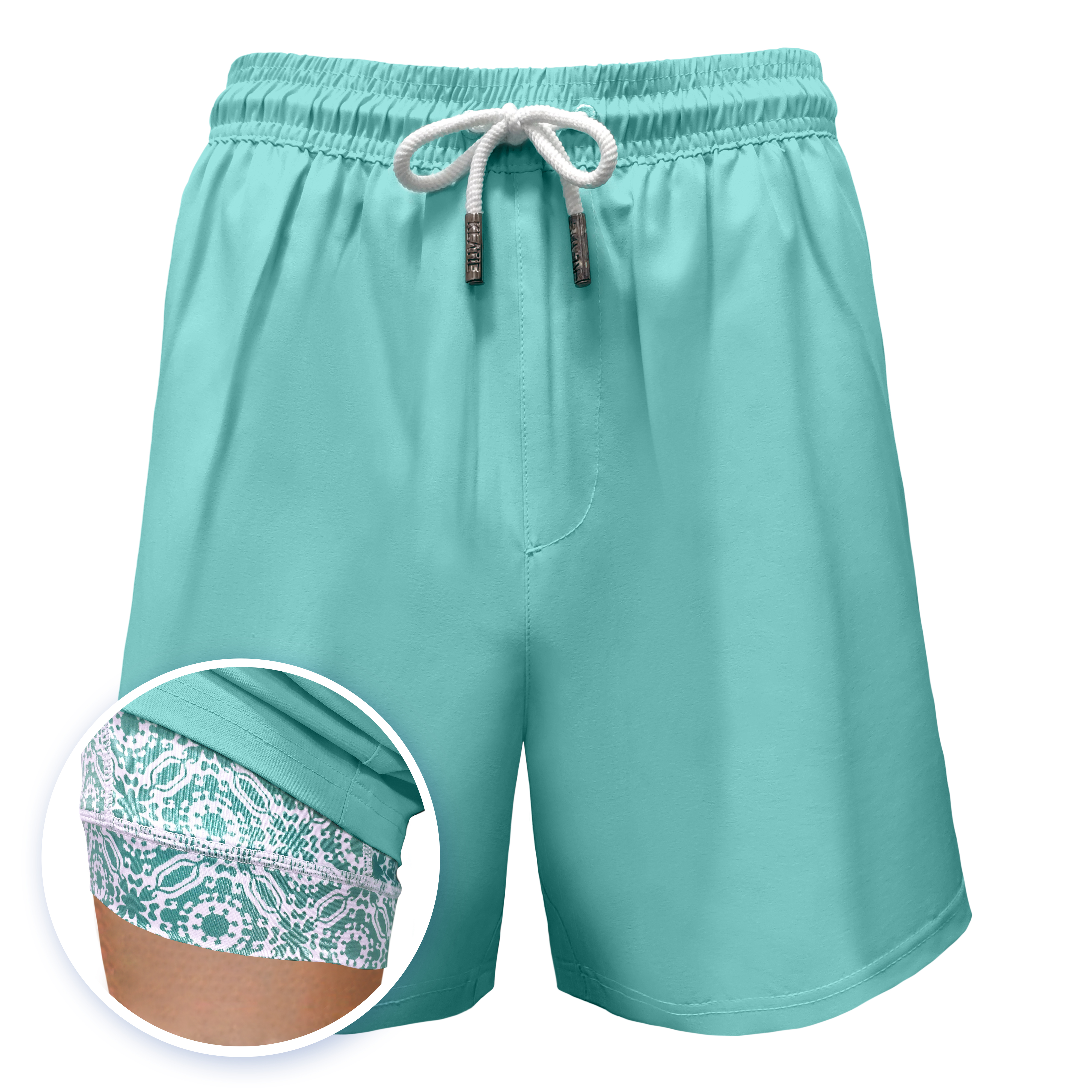 Mint Lagoon (Hybrid Gym/Swim Shorts)