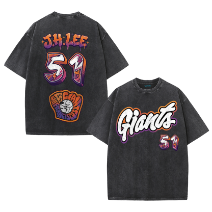 Giants Baseball 51 Tee – J.H. Lee Graphic Vintage Washed T-Shirt