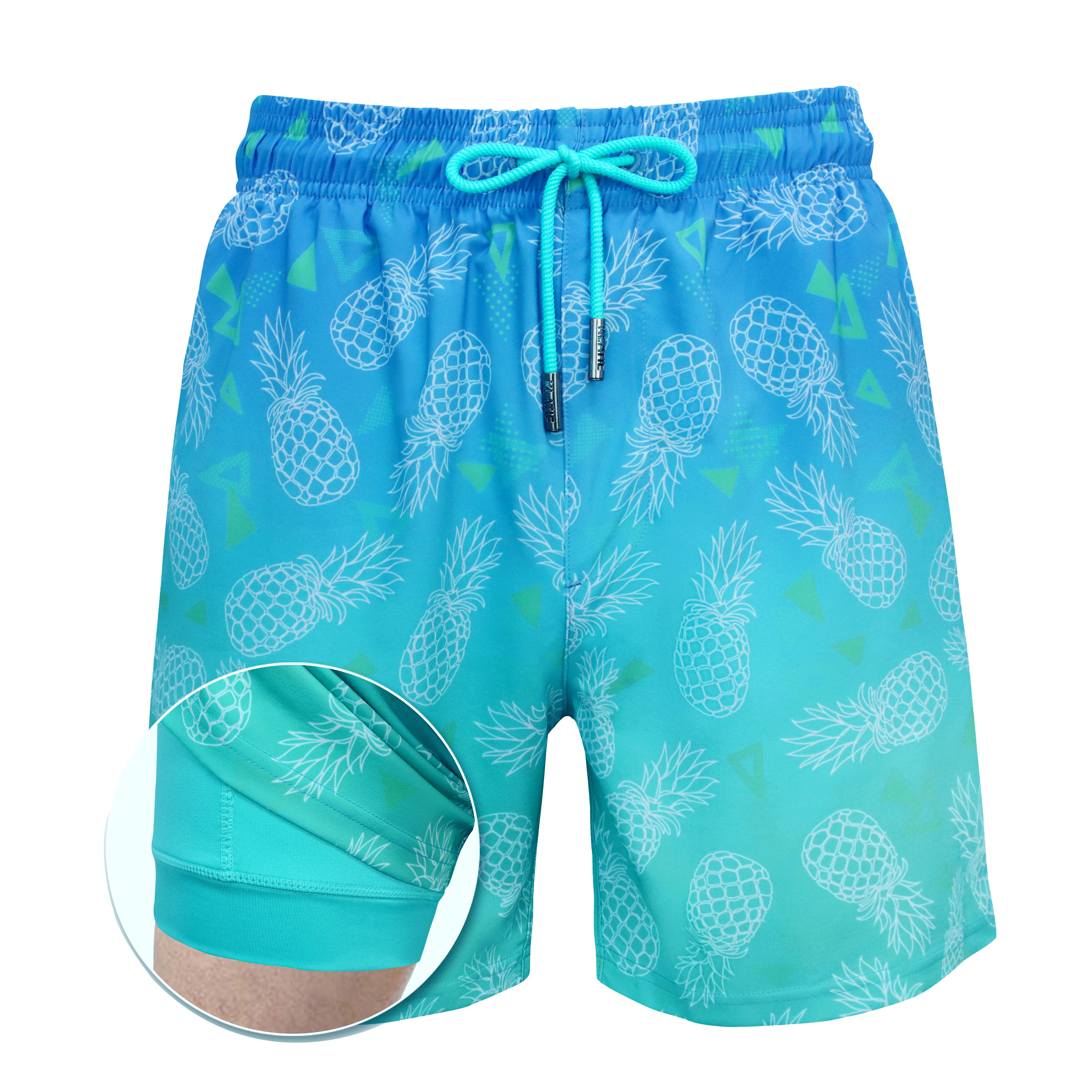 Fresh Pineapple (Compression Lined Swim Trunk)