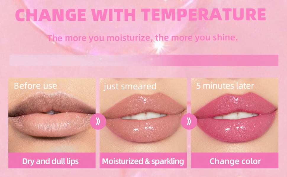 Moisturising Shimmering Color Changing Lip Oil 