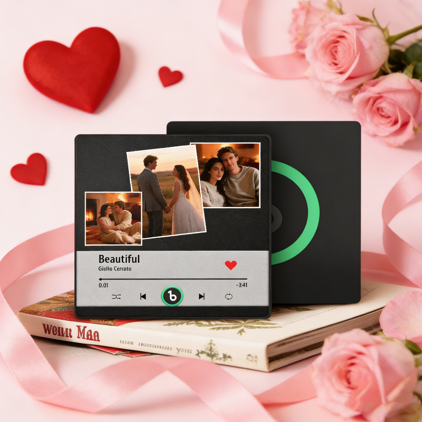 Regalos De Navidad, Imán De Nevera Con Música Personalizada, Álbum De Música, Imán De Nevera, Foto Musical, Adhesivo De Pared Con Foto, Movimiento Musical Que Se Puede Reproducir, Idea De Regalo