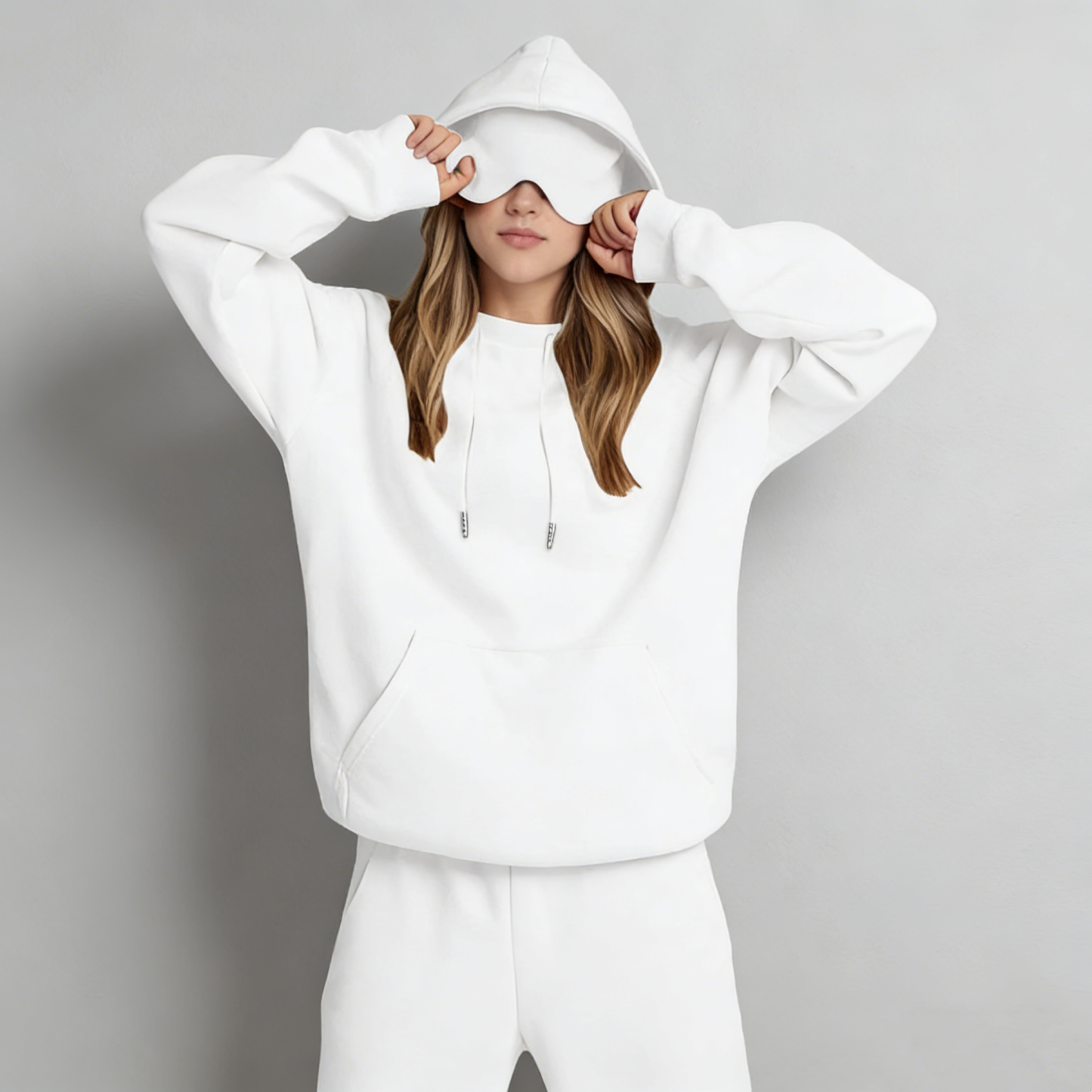 Sudadera Unisex Multicolor Con Antifaz Incorporado, Sudadera Con Capucha Airmode Personalizada, Sudadera Acogedora Con Antifaz Para Dormir De Viaje.