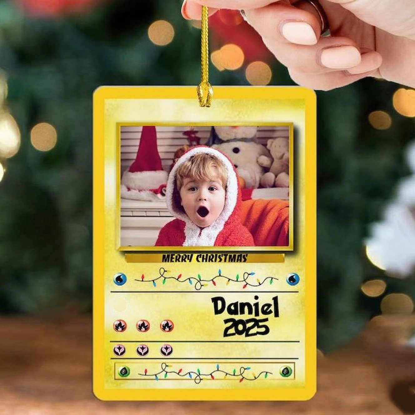 Adornos Navideños Personalizados De Pkm, Adornos De Anime, Adornos Navideños De Manga, Regalos De Navidad Personalizados Para Amantes De Los Juegos De Poke, Regalos De Navidad Para Niños - miscalcetinescaramx