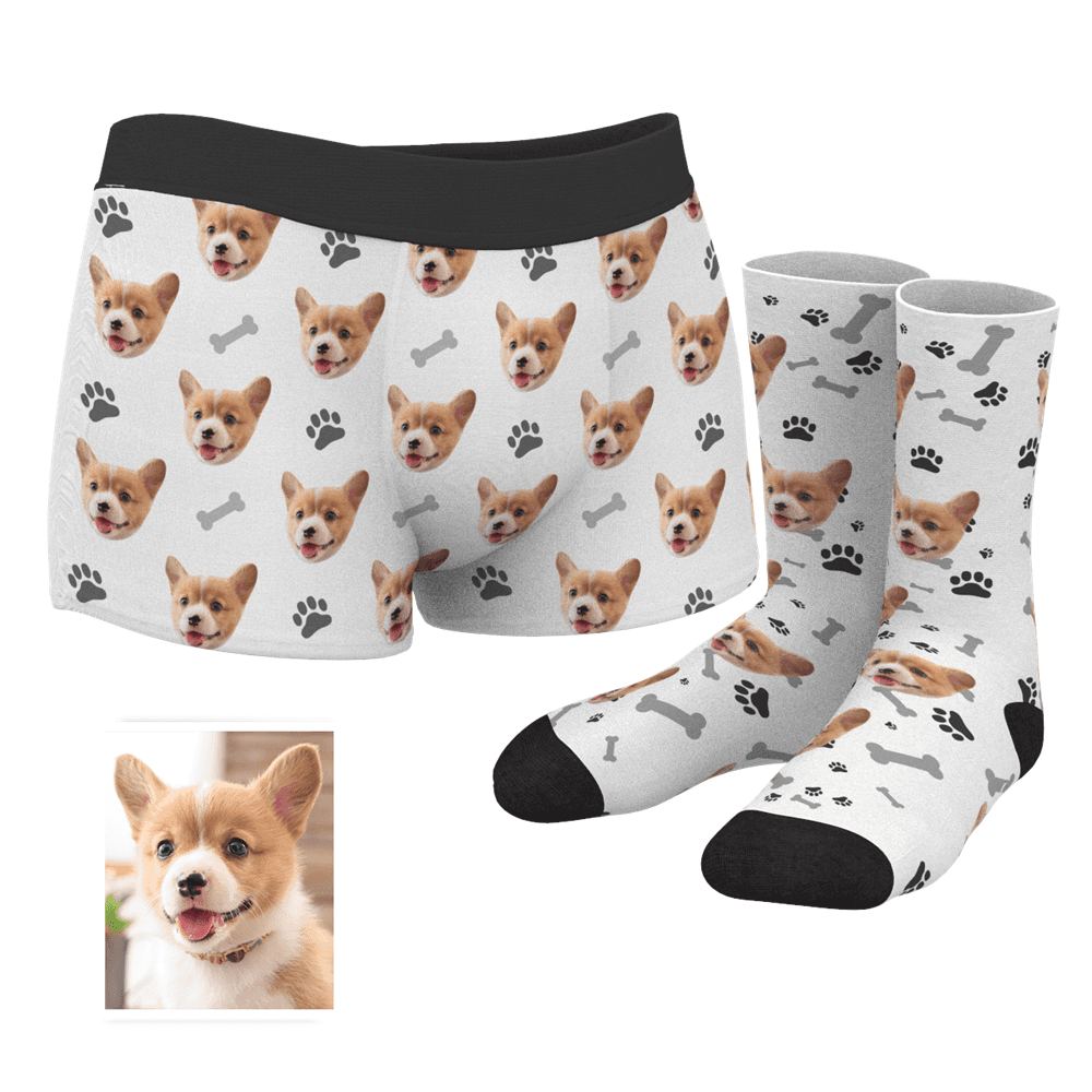 Conjunto De Calzoncillos Y Calcetines Personalizados Para Perros - MyFaceSocksMX