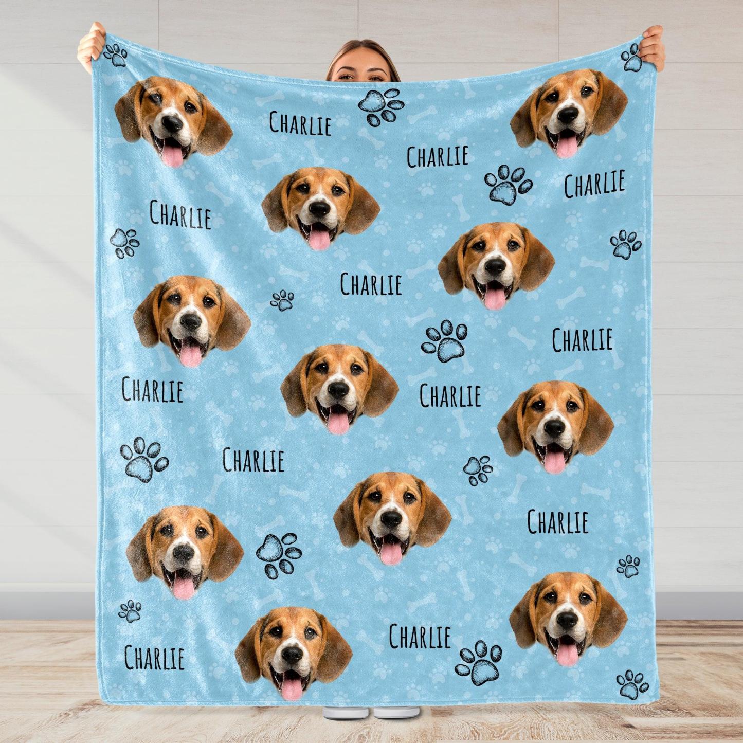 Manta Personalizada Para Regalos De Navidad: Diseño Personalizado De Nombre Y Mascota, Manta De Forro Polar Suave Para Recuerdo Familiar - miscalcetinescaramx