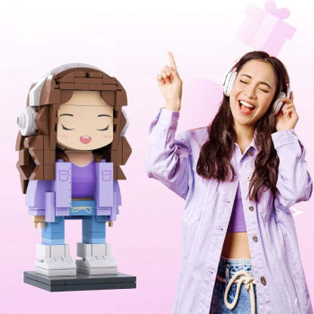 Figuras De Ladrillo Personalizadas De Cuerpo Completo Personalizables Para 1 Persona, Figuras De Ladrillo Personalizadas, Juguete De Bloques De Partículas Pequeñas, Regalos Creativos Para Ella - miscalcetinescaramx