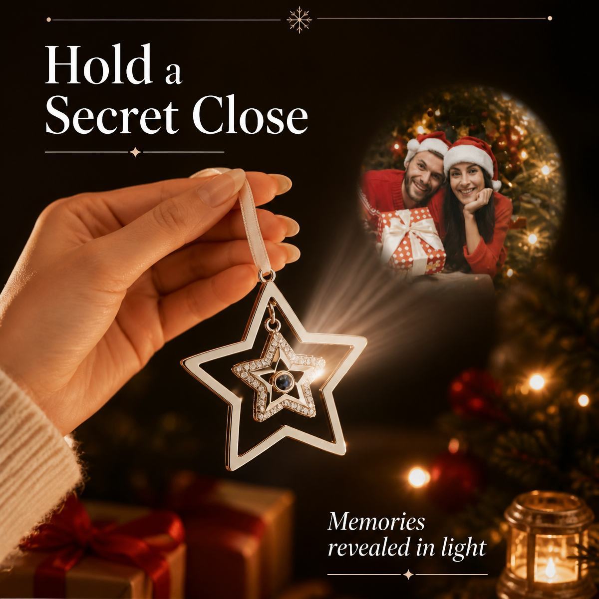 Decoración De Estrella Con Foto De Proyección Personalizada, Adorno De Estrella Para árbol De Navidad, Adorno Con Foto De Navidad, Primera Decoración Navideña Del Bebé Para Regalar - miscalcetinescaramx