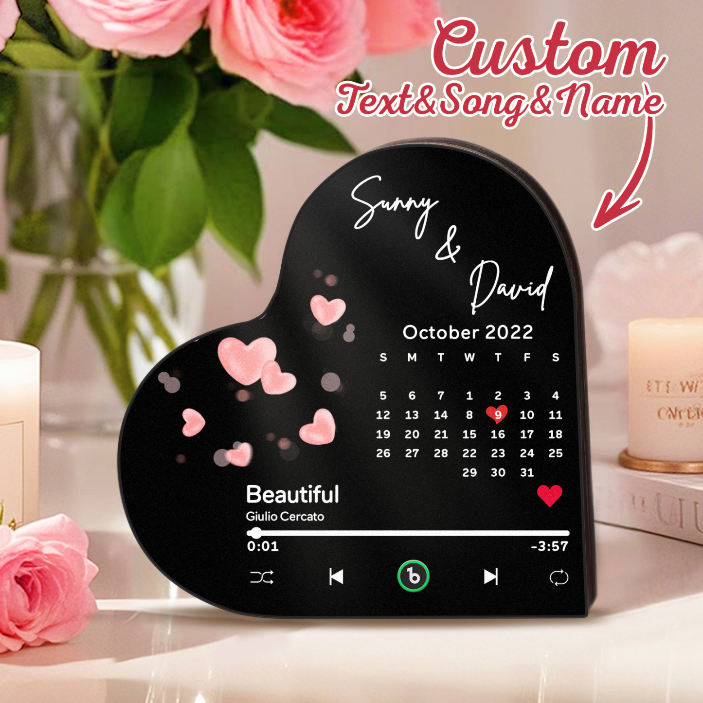 Imán Para Nevera Con Forma De Corazón Y Marco De Fotos: Un Recuerdo Único Para Parejas - miscalcetinescaramx