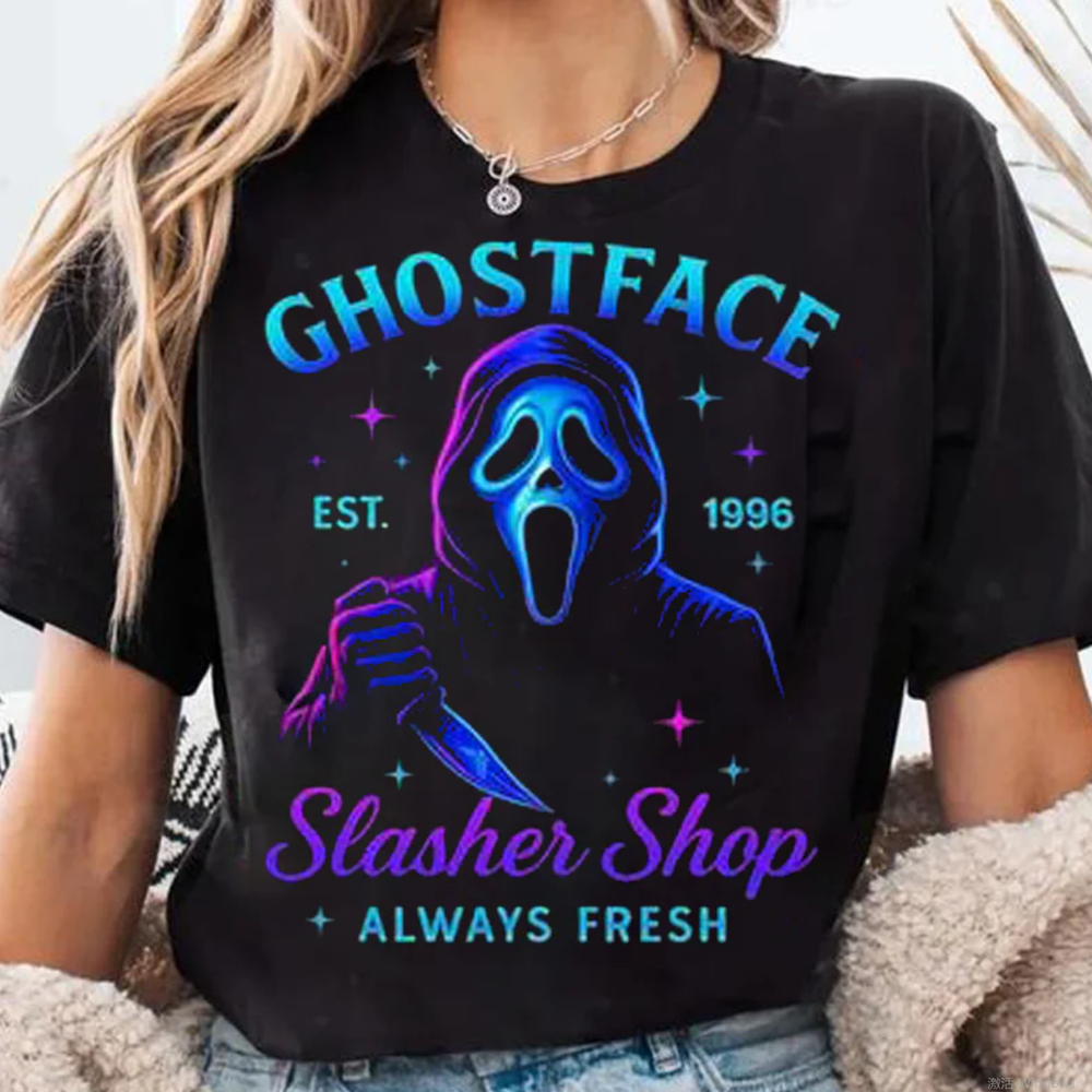 Camiseta/sudadera/sudadera Con Capucha De Personajes De Terror De Neón De Halloween - miscalcetinescaramx
