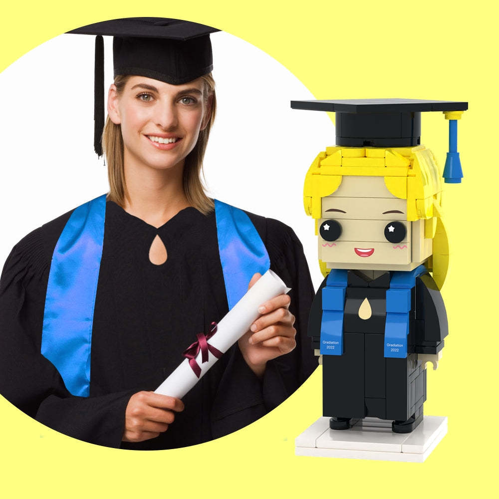 Figuras De Ladrillo Personalizadas De Cuerpo Completo Para Una Persona, Regalo De Graduación Para Ella - miscalcetinescaramx