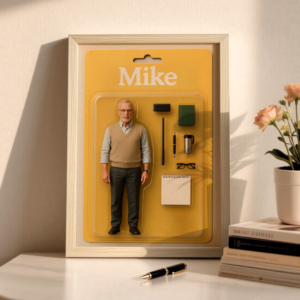 Retratos De Figuras De Acción De Cuerpo Completo Personalizados | Arte Personalizado Para Cajas De Juguetes | Marcos De Fotos Personalizados | Estilo Cazador - miscalcetinescaramx