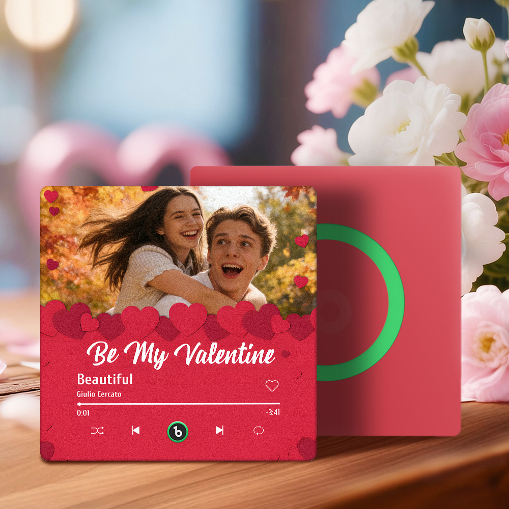 Imán De Nevera Para San Valentín Con Fotos Personalizadas Y Música. Regalo Para Parejas. - miscalcetinescaramx