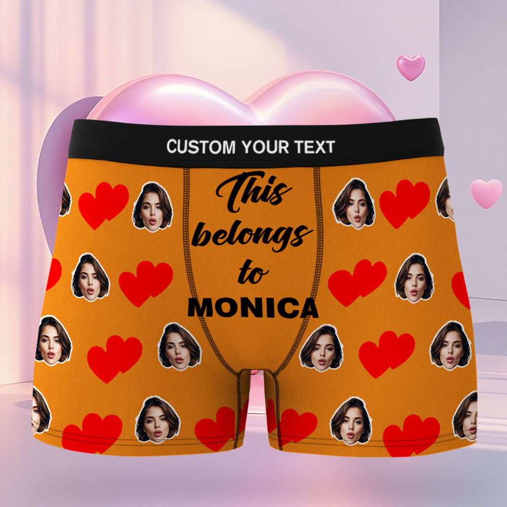 Boxer Personalizado Con Cara Para Hombre. Este Pertenece A Los Calzoncillos Tipo Bóxer Con Nombre Y Cara. Calzoncillos Tipo Bóxer Personalizados Con Cara. Regalo De Ropa Interior Para El Día De San Valentín. - miscalcetinescaramx