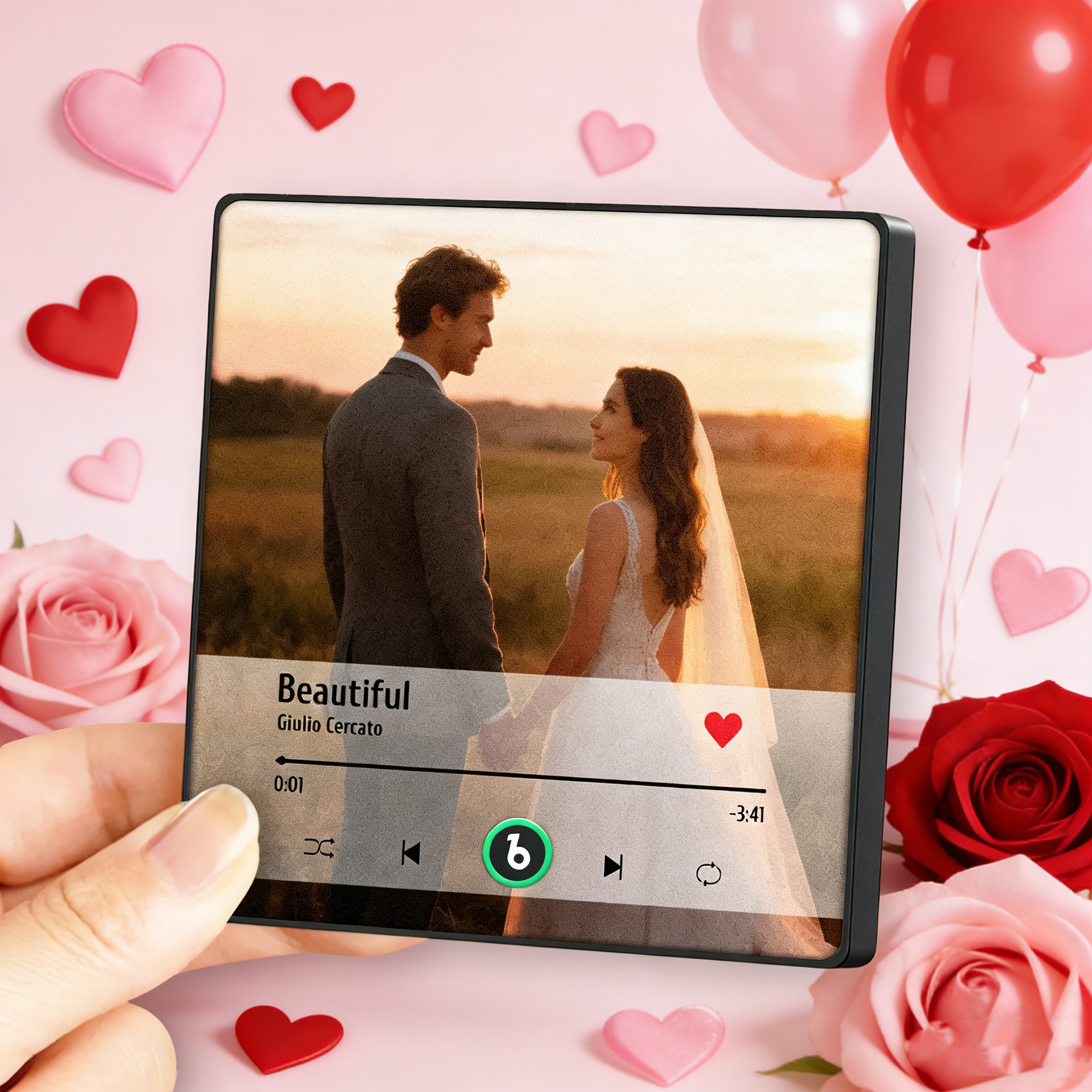 Regalos De Navidad, Imán De Nevera Con Música Personalizada, Álbum De Música, Imán De Nevera, Foto Musical, Adhesivo De Pared Con Foto, Movimiento Musical Que Se Puede Reproducir, Idea De Regalo