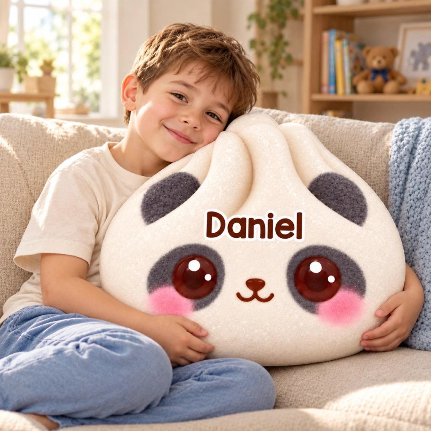 Almohada Personalizada En Forma De Arco Iris, Lindo Personaje Sonriente Abrazado Por Un Niño, Regalo único Para Niños - miscalcetinescaramx