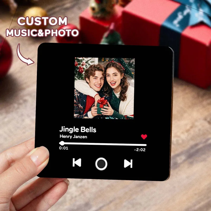 Álbum De Fotos Personalizado Imán De Nevera Con Música Regalos De Navidad Imán De Nevera Con Música Spotify Para Teléfono Personalizado Pro
