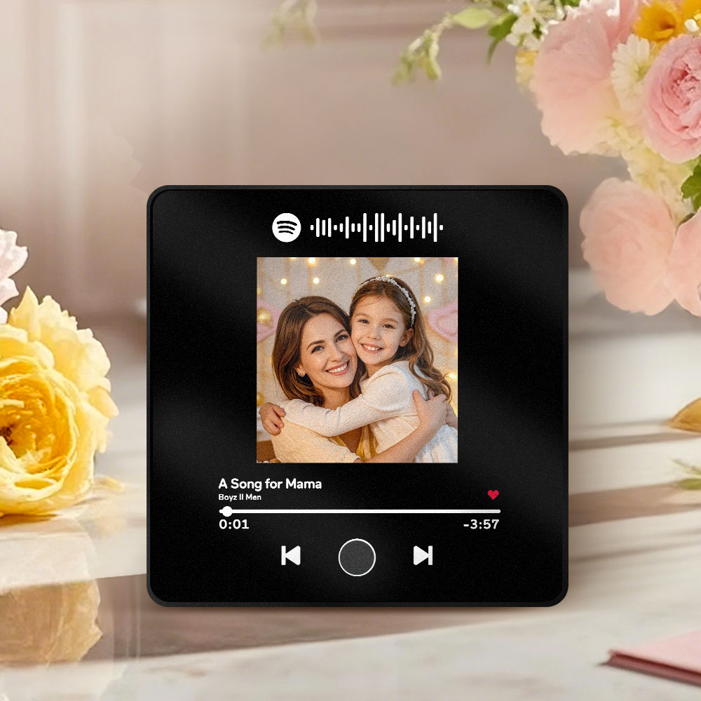 Álbum de fotos personalizado para mamá, imán para refrigerador, adhesivo musical para pared, reproducción de música sin celular, imán musical profesional para refrigerador que reproduce canciones.