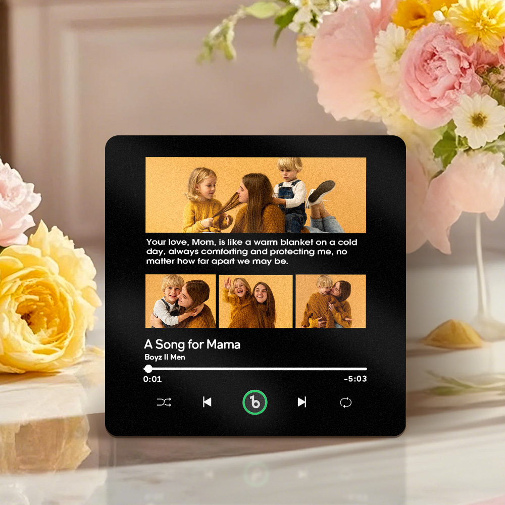 Imán De Nevera Con Música Personalizado, El Mejor Regalo Para Mamá, Álbum De Música Con Foto Personalizado Y Mejorado, Adhesivo Para Pared Con Música, Movimiento Musical Reproducible, Idea De Regalo - miscalcetinescaramx