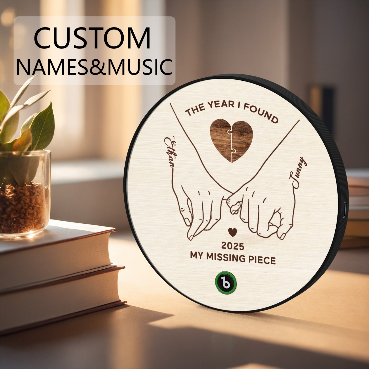 El Año En Que Encontré Mi Pieza Perdida. Imán De Nevera Personalizado Con Foto Y Música. Regalos De Aniversario. Regalos Para Parejas. - miscalcetinescaramx