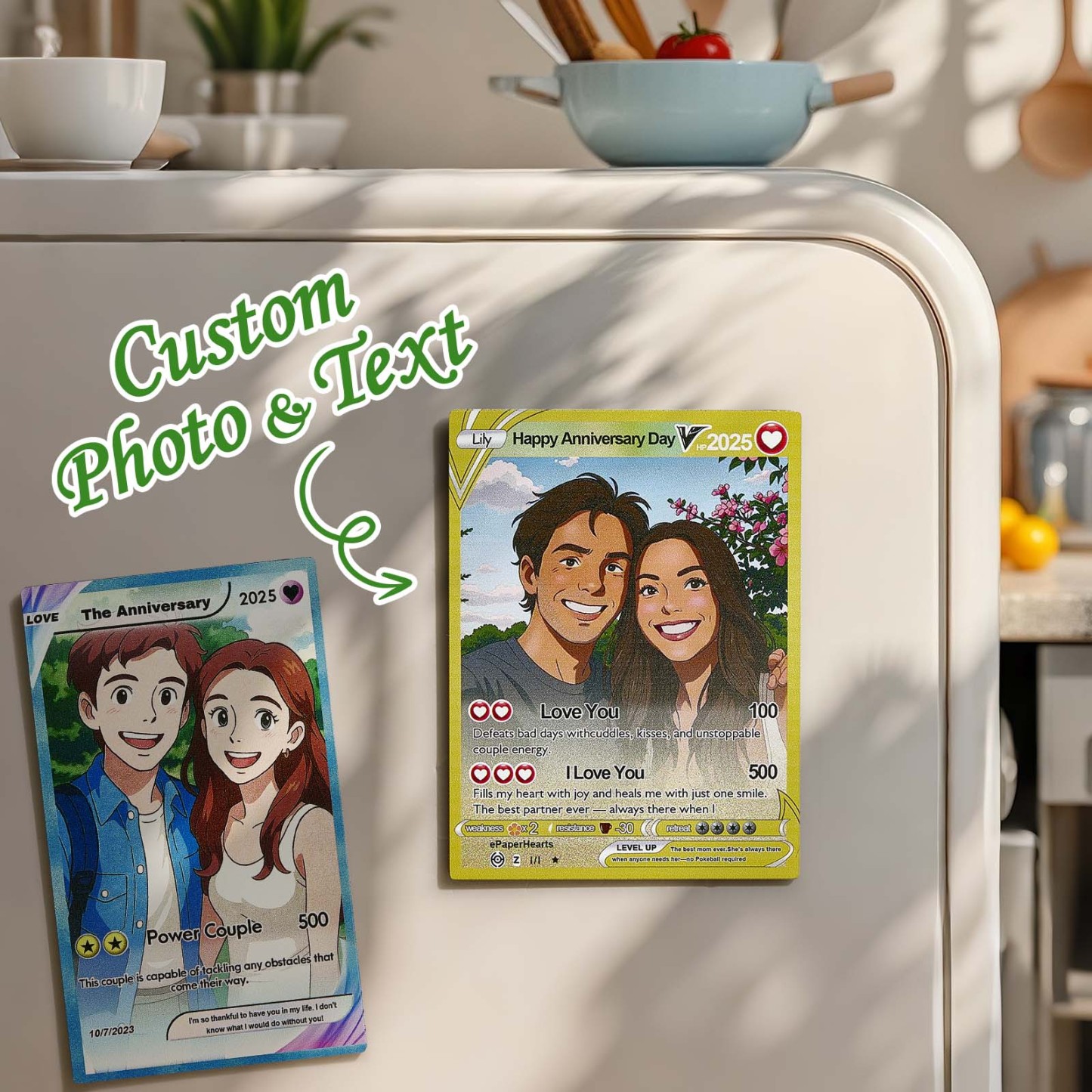 Imán De Tarjeta De Poke Personalizado Con Foto De Dibujos Animados Para Nevera, Divertido Recuerdo Personalizado Para Cualquier Ocasión. - miscalcetinescaramx