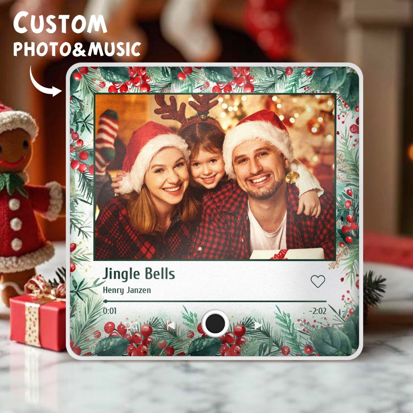 Imán Personalizado Para Nevera Con Foto Familiar, Música, Regalos De Navidad Para La Familia, Imanes Musicales Personalizados Que Pueden Reproducir Canciones - miscalcetinescaramx