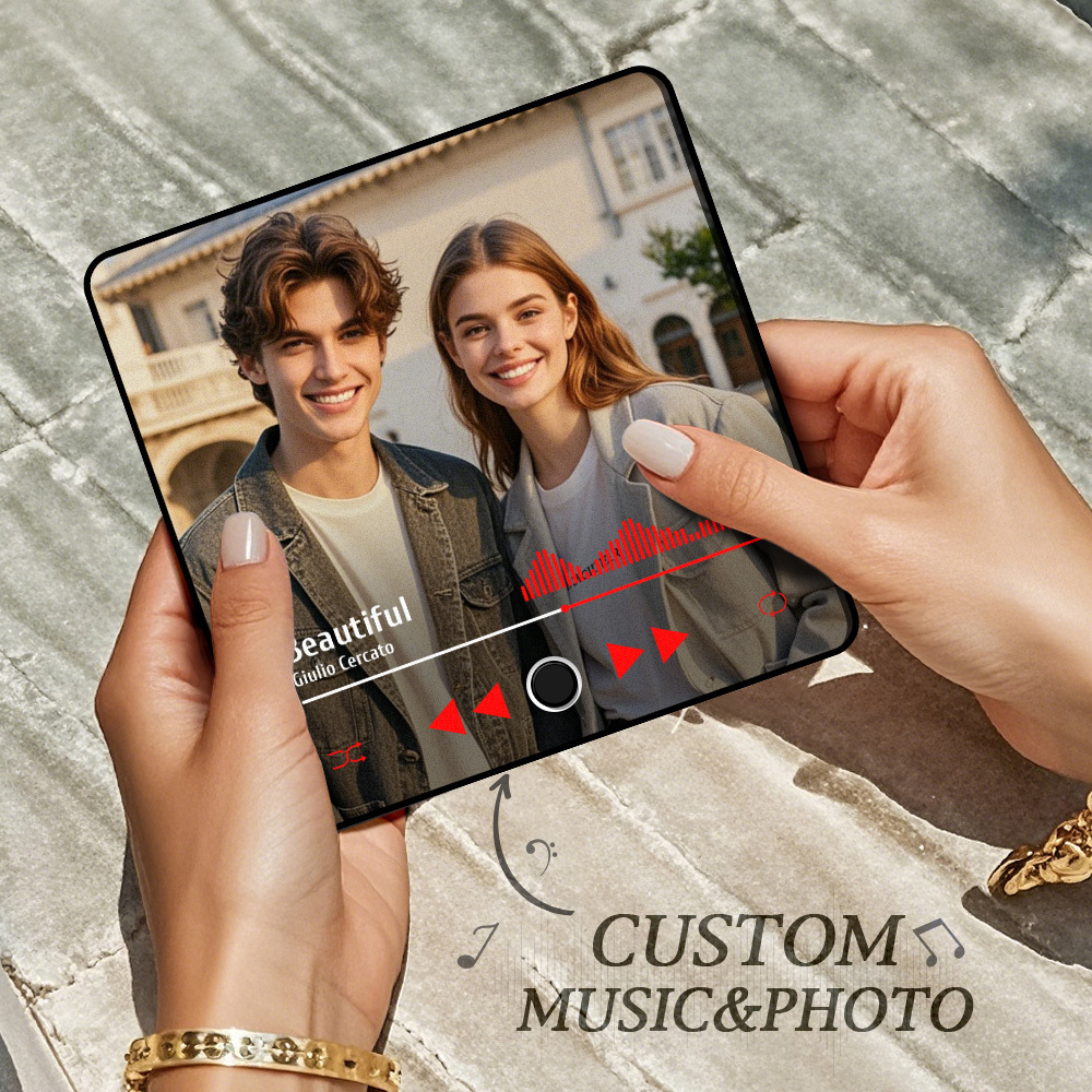 Imán De Nevera Con Foto De Pareja Personalizado. Música Que Se Puede Reproducir Sin Teléfono Móvil. Imán De Nevera Con Música. - miscalcetinescaramx