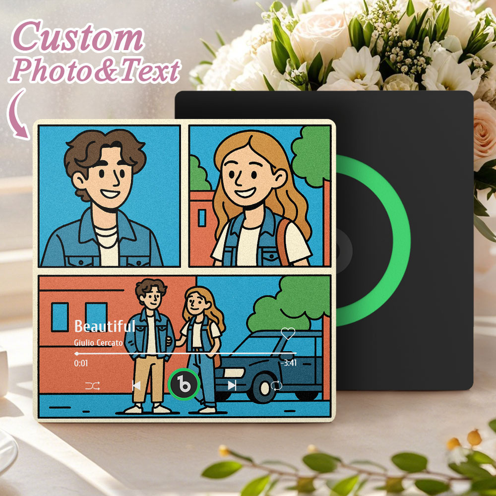 Imán Para Nevera Con Foto Personalizada, Pintado A Mano, Con Música Que Se Puede Reproducir Sin Teléfono Móvil, Póster De Dibujos Animados, Imán Para Nevera Con Bluetooth. - miscalcetinescaramx