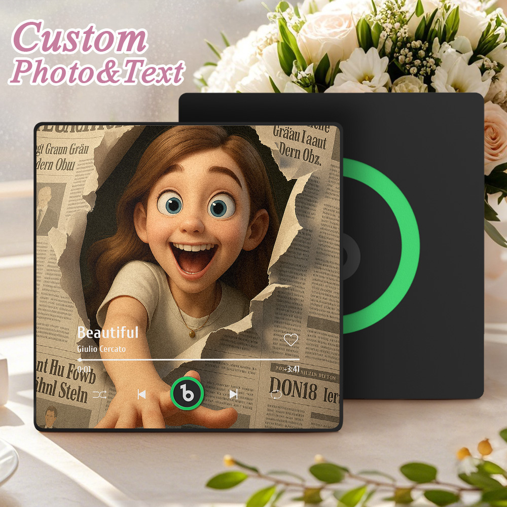 Imán Para Nevera Con Foto Personalizada, Pintado A Mano, Con Música Que Se Puede Reproducir Sin Teléfono Móvil, Póster De Dibujos Animados, Imán Para Nevera Con Bluetooth. - miscalcetinescaramx