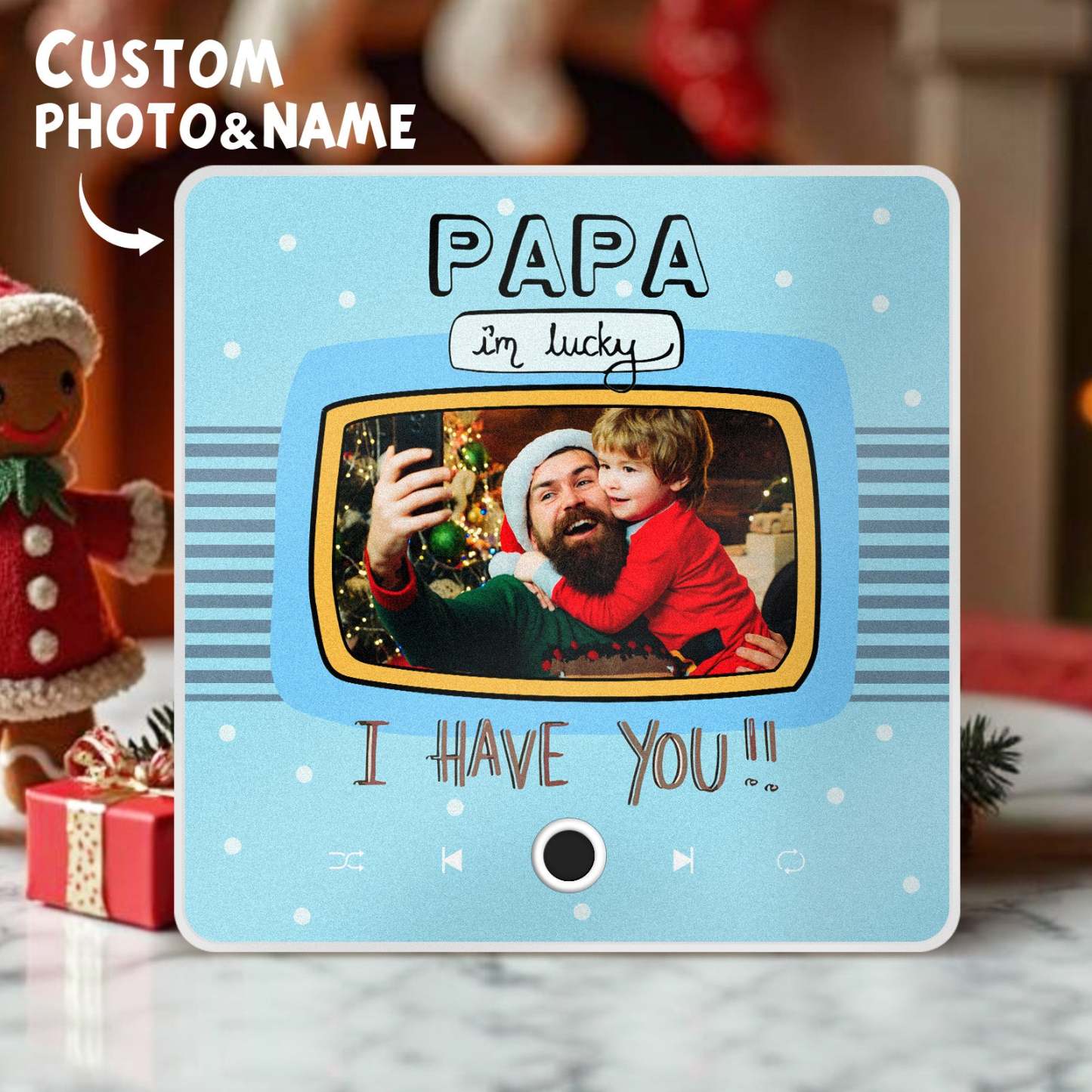 Imán De Nevera De Música Personalizado, Regalo Para Papá, Imanes De Música Personalizados Que Pueden Reproducir Canciones, Regalos De Navidad, Regalos Familiares - miscalcetinescaramx