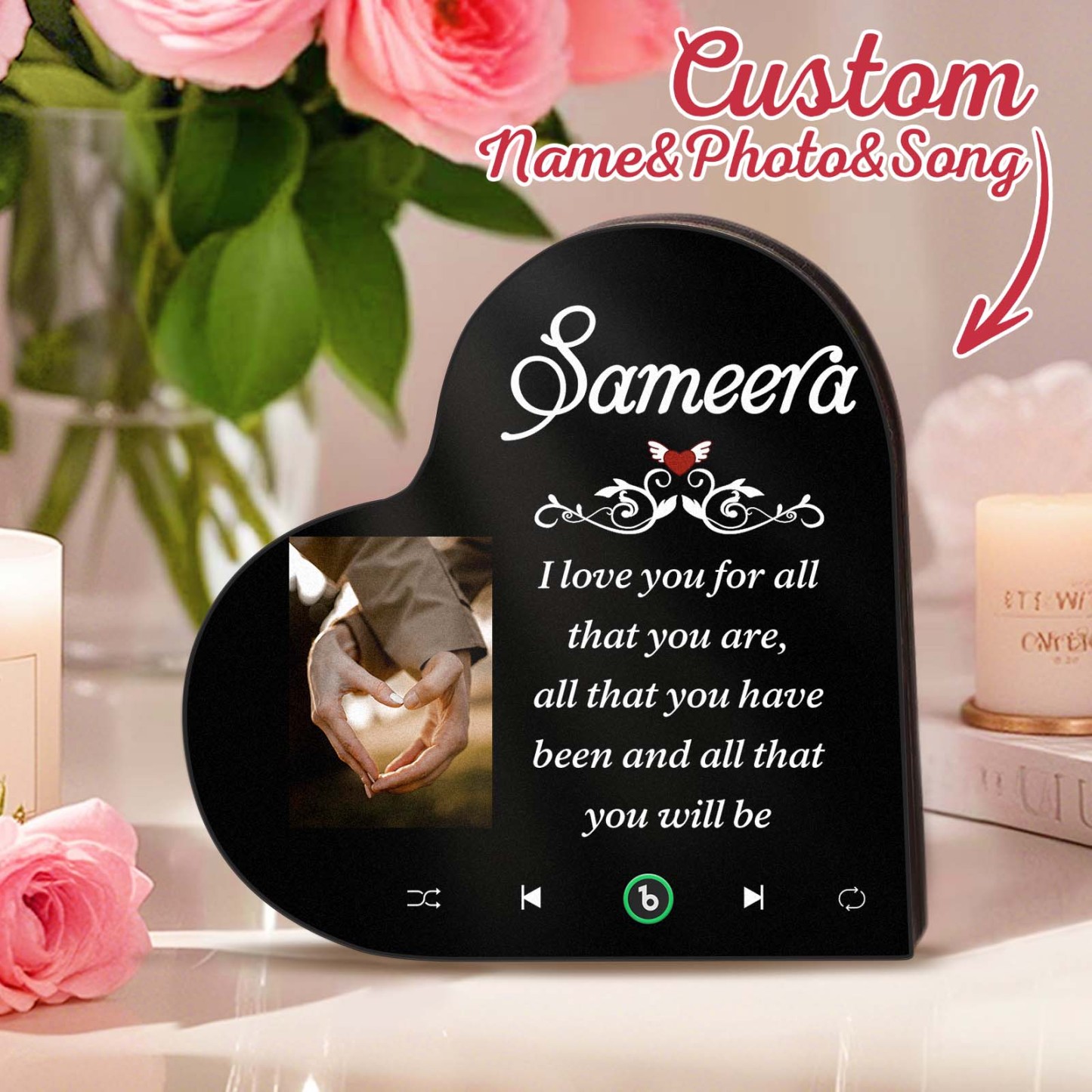 Imán De Nevera Con Música Personalizada, Carta De Amor, Álbum Personalizado, Imán De Nevera, Pegatina De Foto De Pared Con Música - miscalcetinescaramx