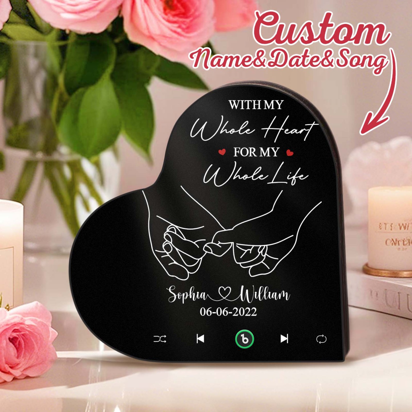 Imán De Nevera Con Música Personalizada, Carta De Amor, Álbum Personalizado, Imán De Nevera, Pegatina De Foto De Pared Con Música - miscalcetinescaramx