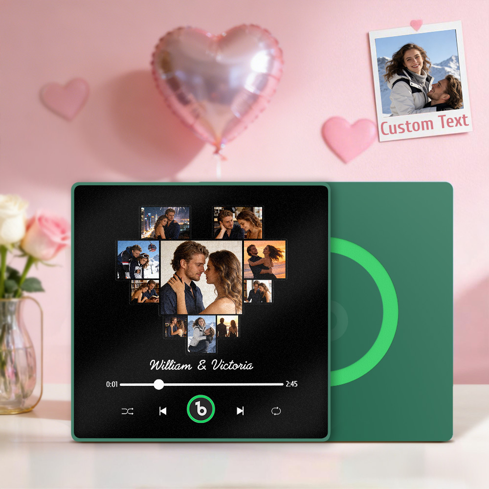 Imán Para Nevera Con Fotos Personalizadas En Forma De Corazón Y Música, Marco Con Nombres Personalizados, Regalo Para Parejas - miscalcetinescaramx