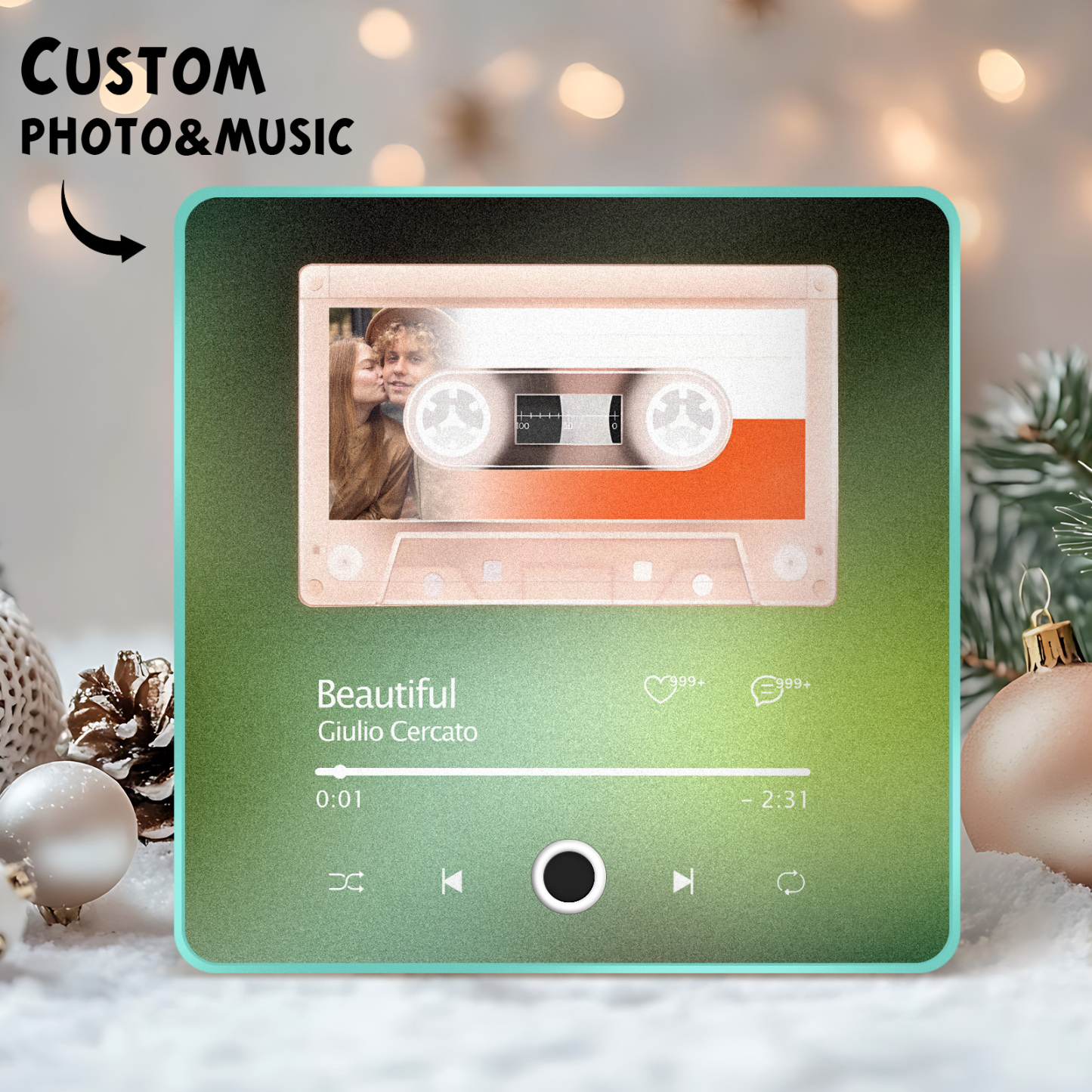 Álbum De Música De Fotos Personalizado, Imán Para Nevera, Estilo Ins, Reproductor De Música, Imán Para Nevera - miscalcetinescaramx