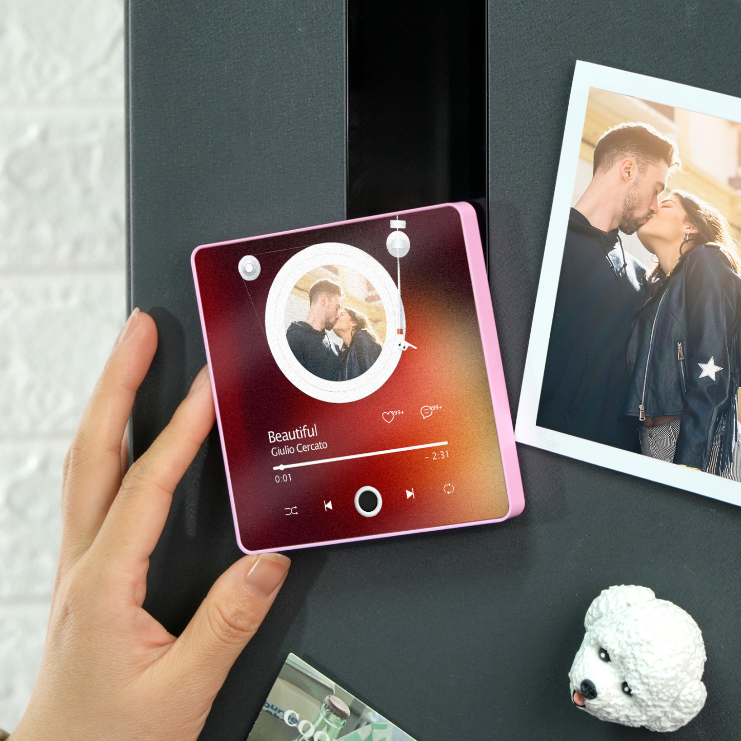 Álbum De Música De Fotos Personalizado, Imán Para Nevera, Estilo Ins, Reproductor De Música, Imán Para Nevera - miscalcetinescaramx