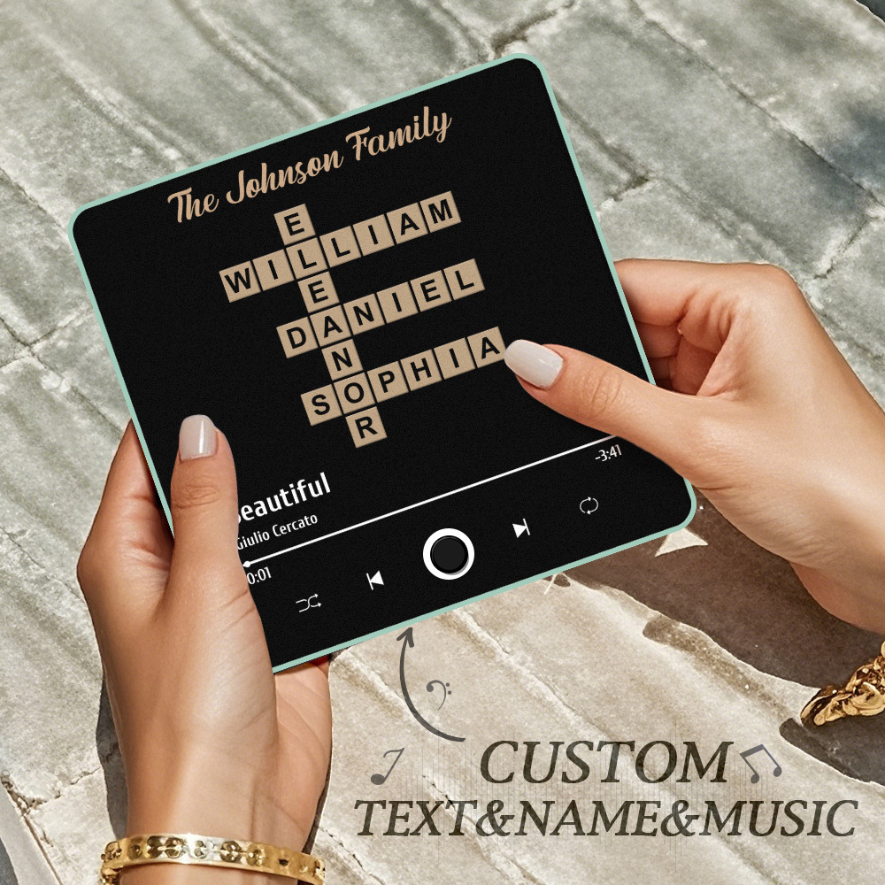Álbum De Fotos Personalizado, Música, Imán Para Nevera, Nombre De Familia, Juego De Rompecabezas, Música Personalizada, Imán Para Nevera Pro - miscalcetinescaramx