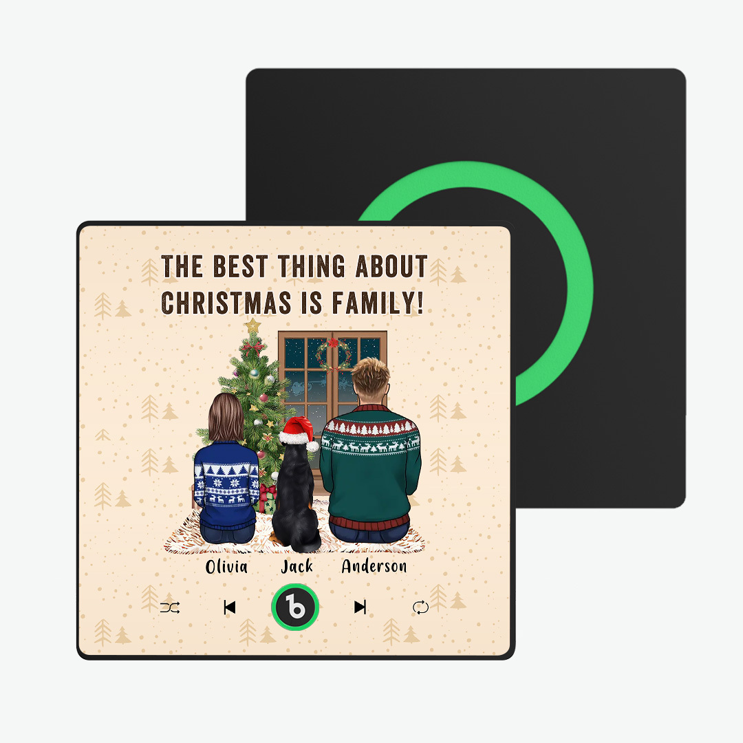 Imán De Marco De Nevera Con Música Personalizada, Retrato Personalizado, Feliz Navidad, Los Imanes De Música Personalizados Pueden Reproducir Canciones Lo Mejor De La Navidad Es La Familia