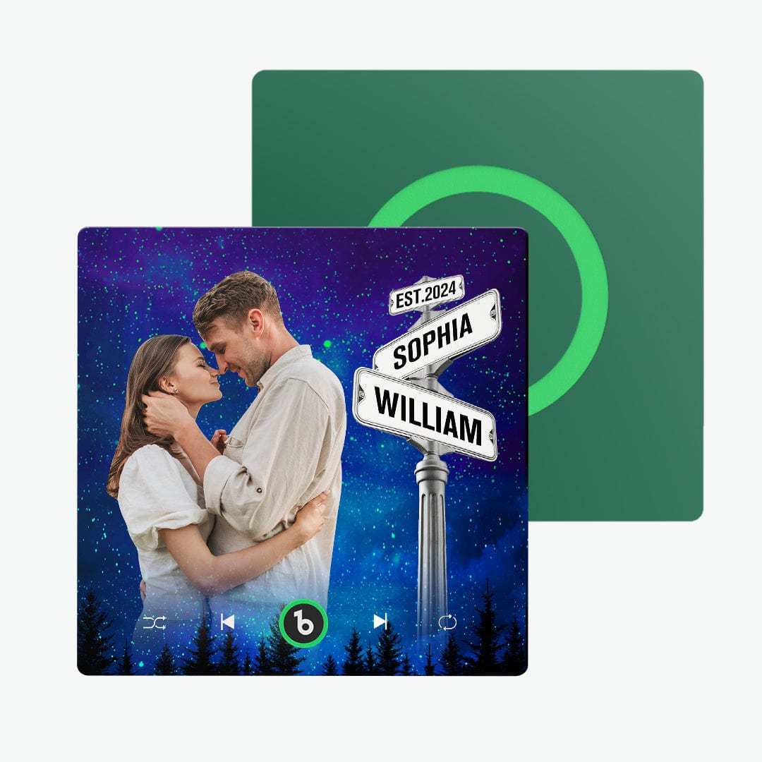 Nuevo Imán Para Nevera Con Música Personalizada, Actualización 4.0, Estilo Letrero Callejero, Regalo Para Un Amante. - miscalcetinescaramx