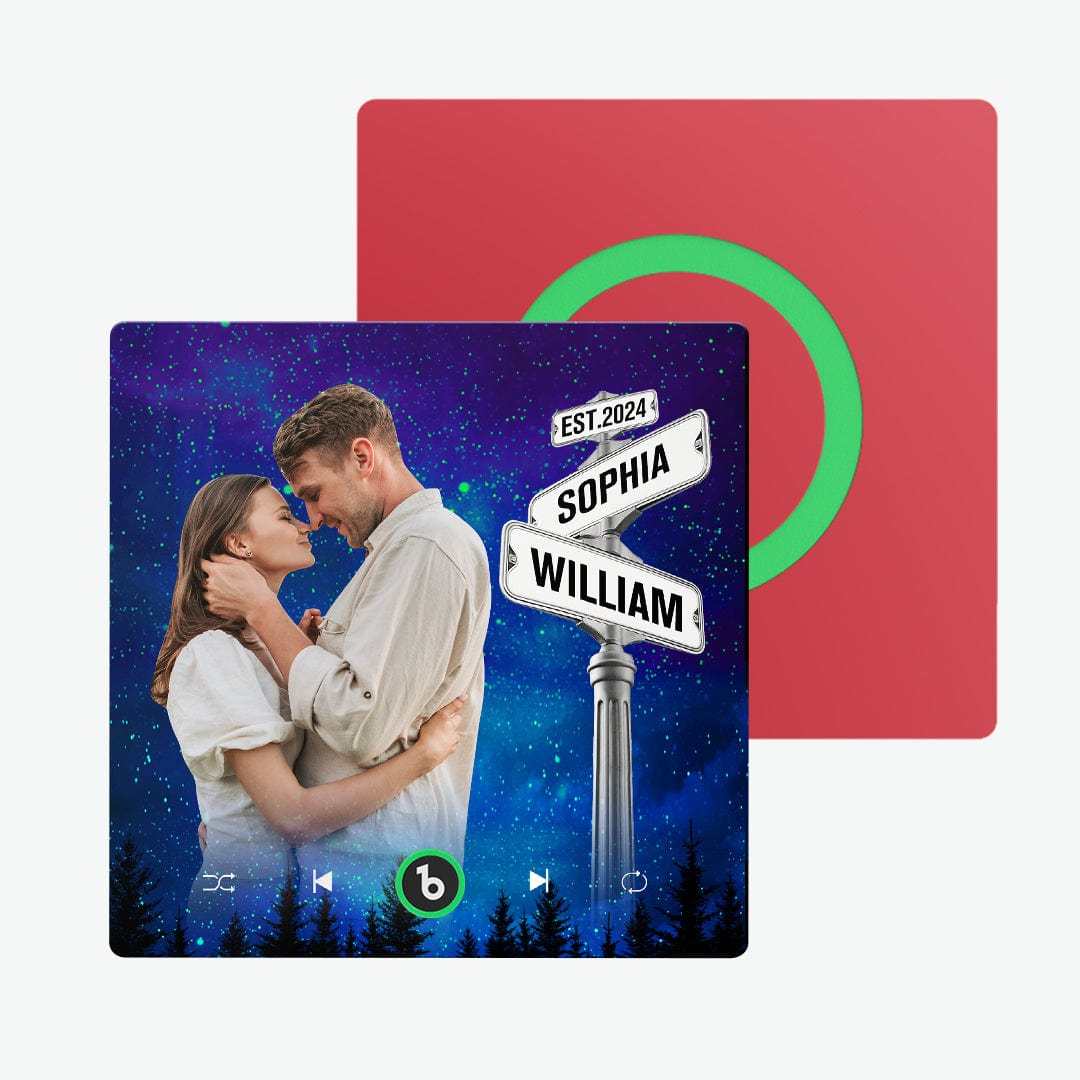 Nuevo Imán Para Nevera Con Música Personalizada, Actualización 4.0, Estilo Letrero Callejero, Regalo Para Un Amante. - miscalcetinescaramx