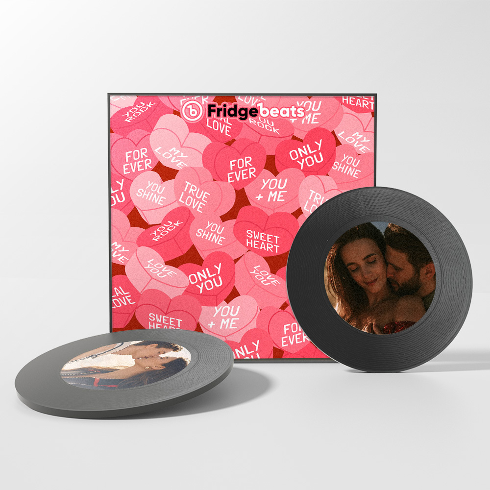 El Imán Personalizado Para Nevera Con Música Y Fotografías Puede Personalizar De 1 A 6 Vinilos Y Canciones - miscalcetinescaramx