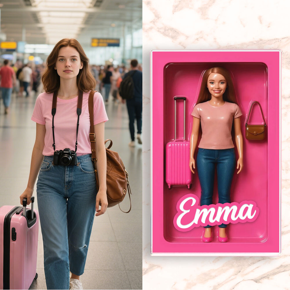 Retrato De Figura De Acción Estilo Muñeca Personalizado, Arte De Caja De Juguetes Personalizado, Kit De Inicio Personalizado, Arte De Figura De Juguete Personalizado, Regalo De Figura De Acción De Moda