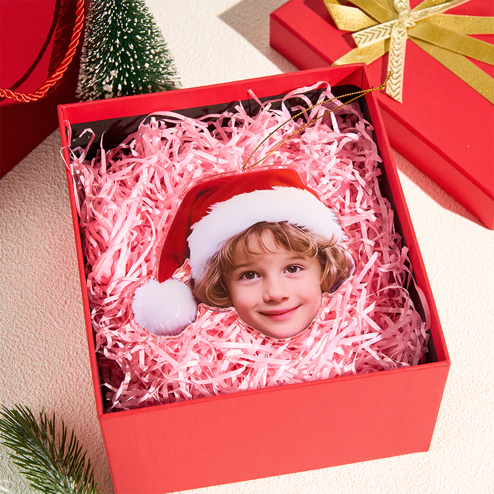 Adorno De Foto Personalizado, Divertido Adorno Navideño, Adorno De Cara Personalizado, Adorno Acrílico Para Mascota, Decoración Navideña, Regalos Navideños - miscalcetinescaramx