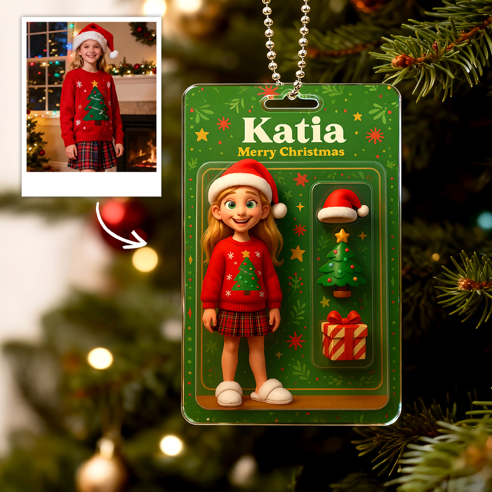 Figura De Acción Personalizada, Embalaje Estilo Caja De Juguetes, Regalo Artístico, Colgador De Coche Acrílico Personalizado, Regalo Para Madre, Diseño Plano Impreso En 2d. - miscalcetinescaramx