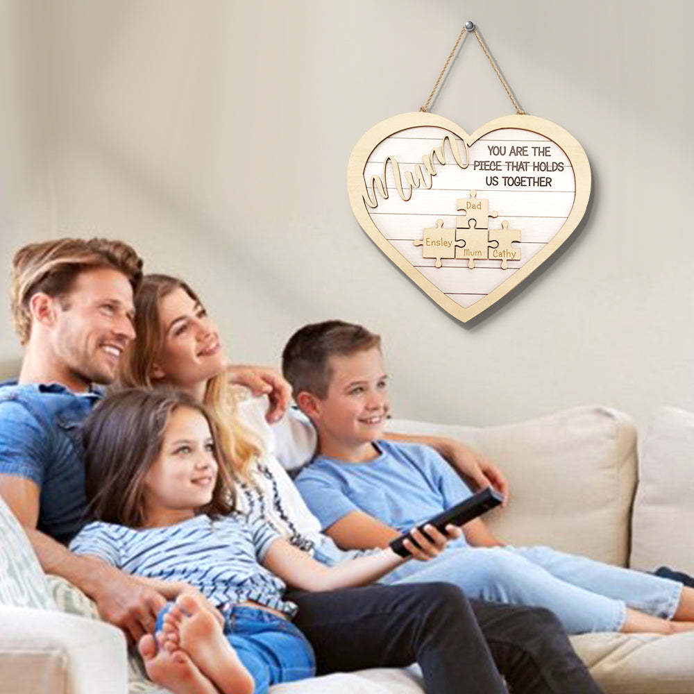 Regalos Para El Día De La Madre: Letrero Personalizado Con La Pieza Del Rompecabezas 'eres La Pieza Que Nos Mantiene Unidos' - miscalcetinescaramx