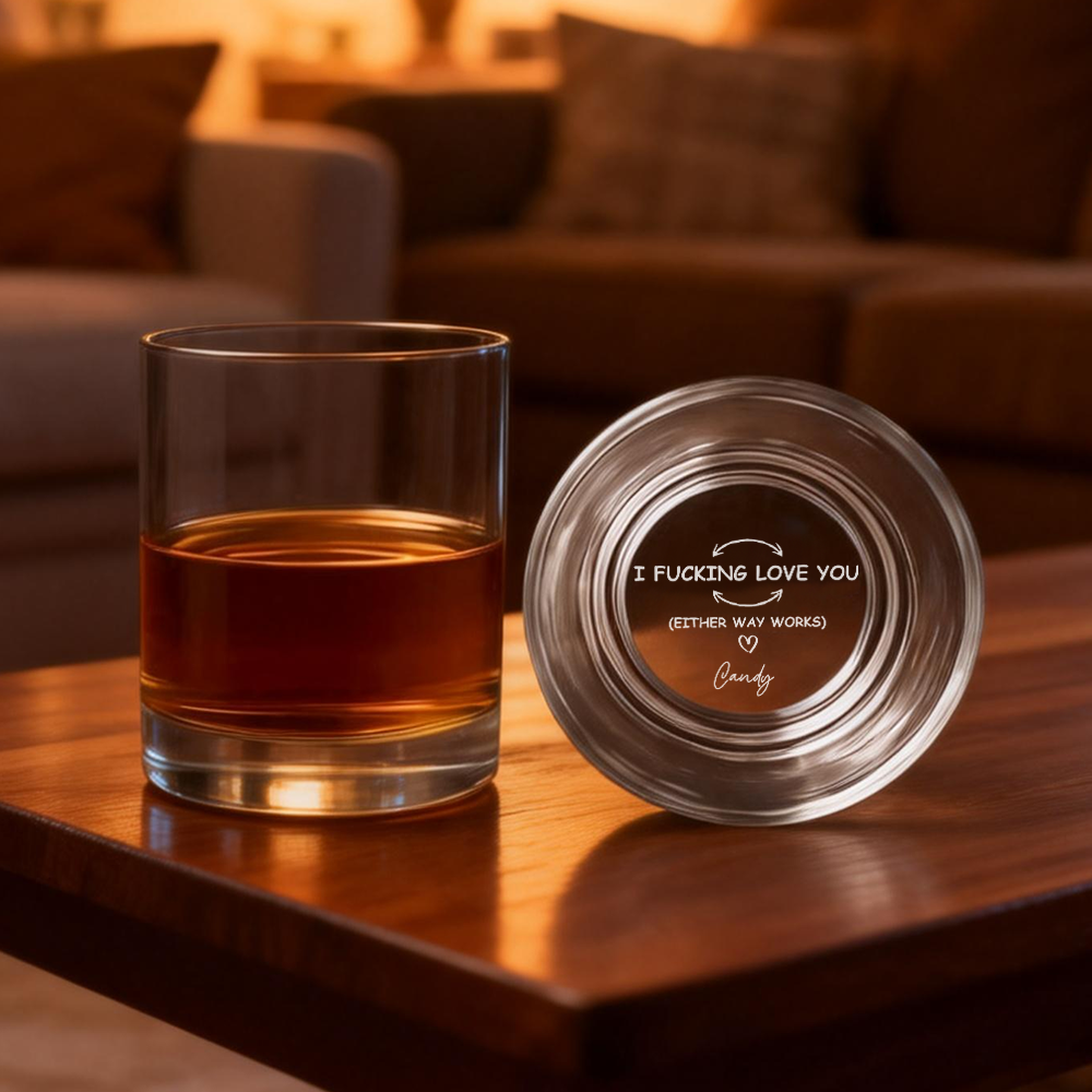 Vaso De Whisky Personalizado 'fucking Love You', Regalo De San Valentín Para Tu Esposo, Regalo De San Valentín Para Él. - miscalcetinescaramx