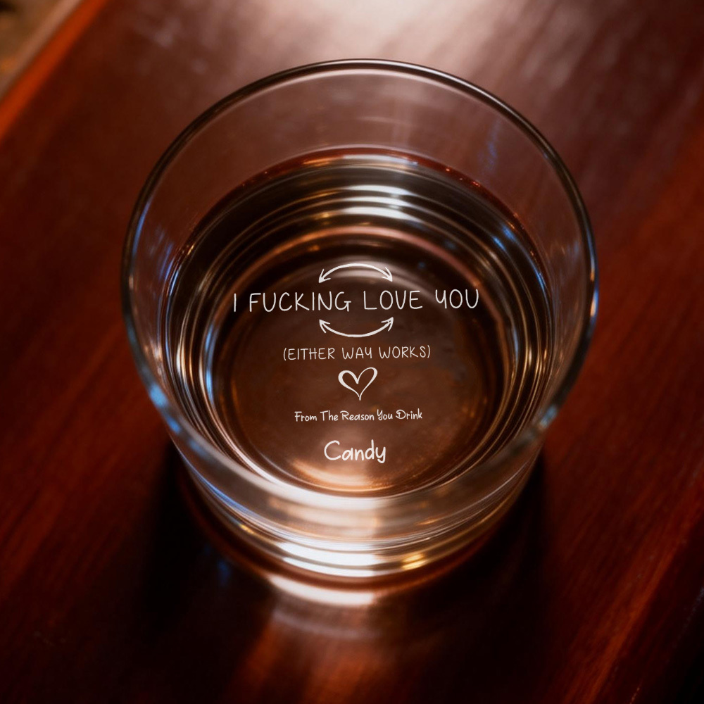 Vaso De Whisky Personalizado 'fucking Love You', Regalo De San Valentín Para Tu Esposo, Regalo De San Valentín Para Él.